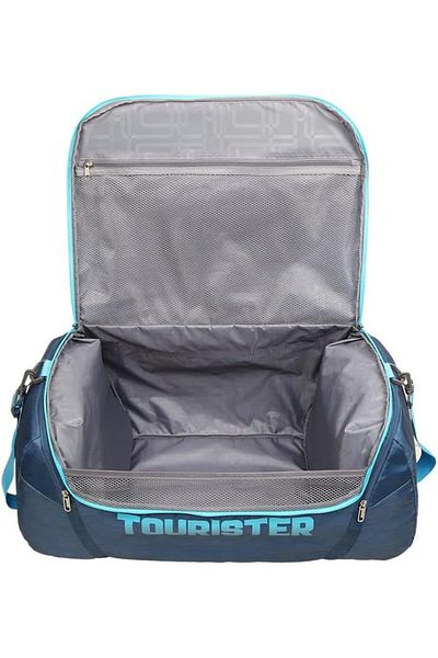 American Tourister Grid 55 Cm - Blue - 1 Year Global Warranty