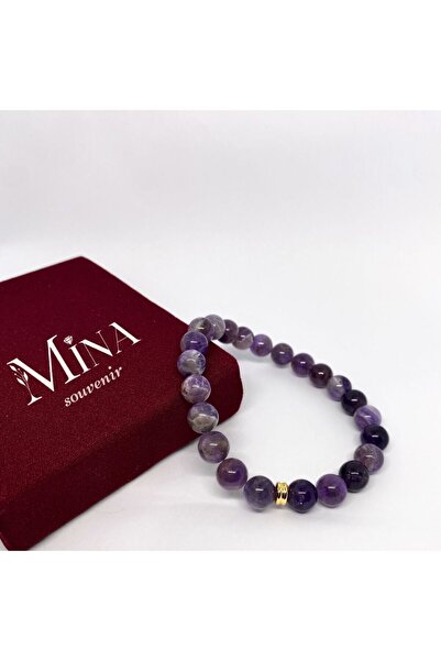 Mina Souvenir سوار من حجر الجمشت الطبيعي