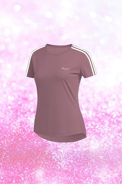 POSEIDON STORM Tricou confortabil pentru femei Dusty Rose Dri-fit pentru drumeții și alergare S-3xl