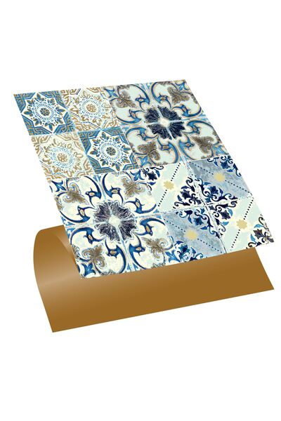 TİNK Kendinden Yapışkanlı Fas4 Retro Desenli Pvc Karo 30x30 Cm (4 ADET) 0,36 M2