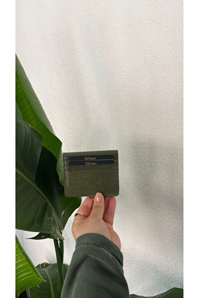 Garniy 1706 Model Genuine Leather Wallet and Card Holder Set