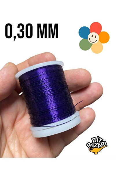 izmir Bitpazarı Flografi - Bakır Çiçek teli 0,30 mm - Takı teli - Hobi Teli -...
