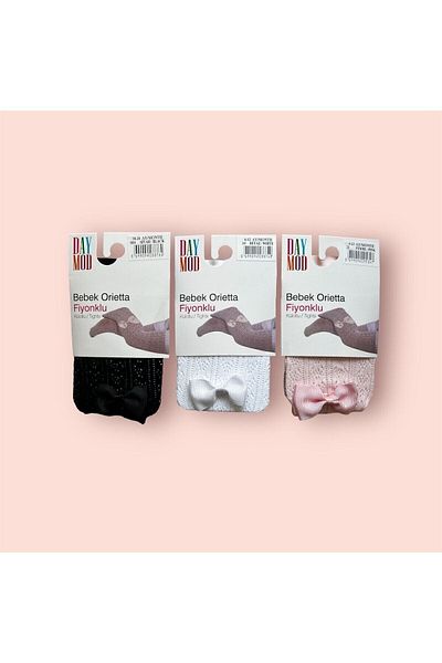 Daymod Baby Orietta Accessory Patterned Fishnet Pantyhose 3-Piece