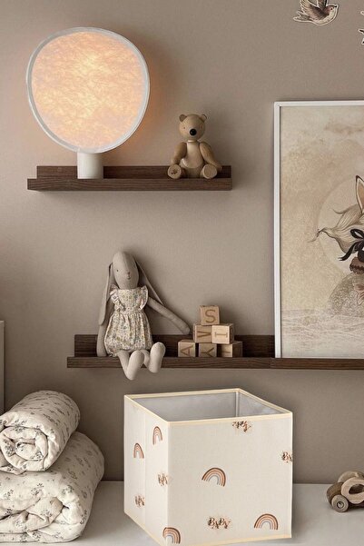 PH Prendi Home Baby Gökkuşağı  Baskılı Kapaksız Dolap Içi Çok Amaçlı Oyuncak Düzenleyici Saklama Kutusu 30x30x30