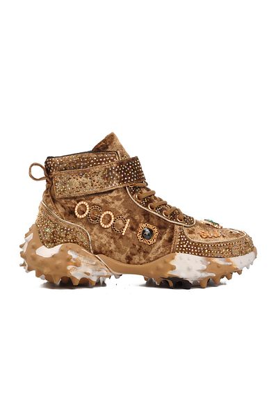 Guja Γυναικείες Μπότες Camel 24K351 - Κεντημένες με Πέτρες
