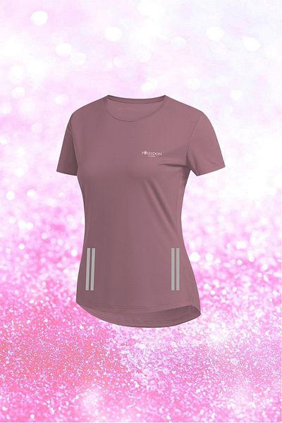 POSEIDON STORM Tricou casual pentru femei Dusty Rose Dri-fit, fără imprimare, S-3xl