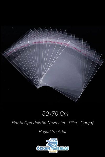 Özkan Ambalaj Temizlik Banded Opp Bag Gelatin Duvet Cover-pike-sheet Bag 25 Pieces ( 50x70)