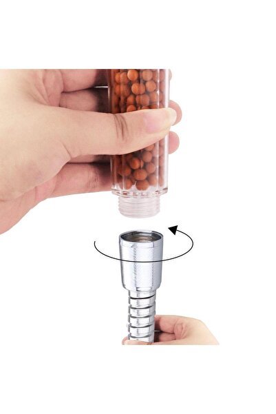 mintev Filtreli Arıtmalı Boncuklu Set Su Tasarruflu Eco Duş Başlığı Krom Hortum Ve Mafsal