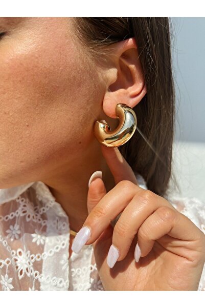 VİZYONOVA 316L Çelik Gold Renk Mango Küpe