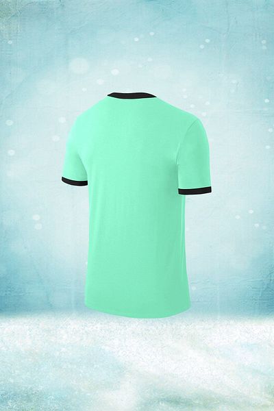 POSEIDON STORM Ανδρικό Water Green Dri-fit ύφασμα Άνετο μασίφ μπλουζάκι για προπόνηση και τρέξιμο S-3xl