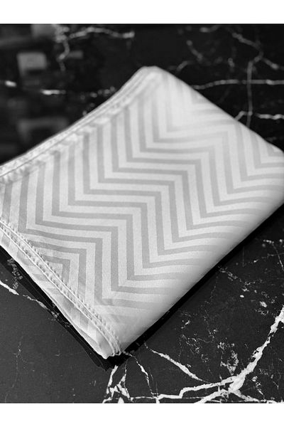hijabchi Premium Quality Silver Grey Imported Zigzag Pattern Silky Jacquard Shawl