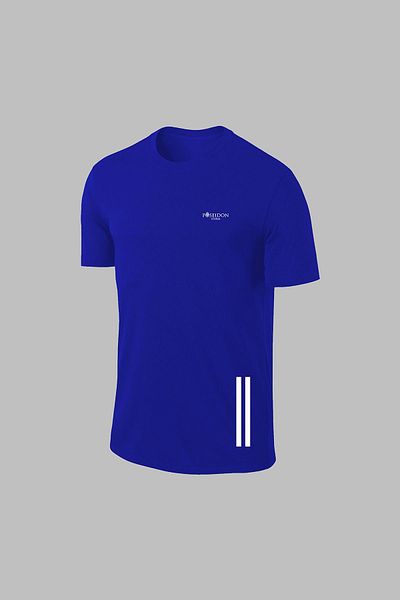 POSEIDON STORM Мъжка синя тениска Dri-Fit Team - без щампа, с кръгло деколте, къс ръкав - размер S-3XL