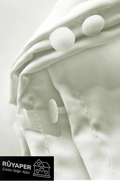 RÜYAPER Rüyaper Satin Sunshade - Thick Textured and Graphized Curtain Suitable for All Tulle