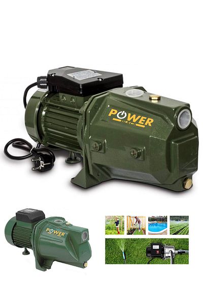 POWER BLACK Jet-100P Water Pump - 9 Mt Suction, 48 Mt Pressing Motor