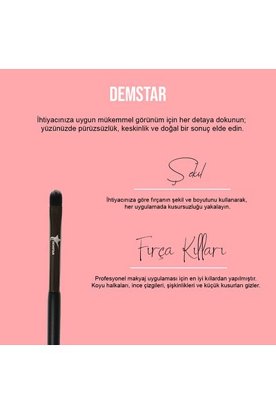 Demstar Επαγγελματικό πινέλο μακιγιάζ - Σειρά Soft Hair, Lip Brush No:30