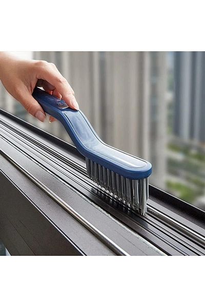 NesShine 1 Piece Kitchen, Bathroom, Balcony Cleaning Brush with Tweezers and Hard Tips