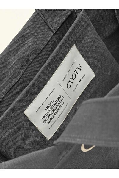 Cloth 1001 Mumlu Kanvas Maxi Çanta (GRAPHİTE GREY)