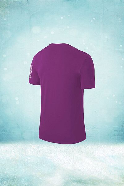 POSEIDON STORM Мъжка лилава ежедневна тениска с къс ръкав и кръгло деколте Dri-fit от плат, голям размер (4xl-10xl)