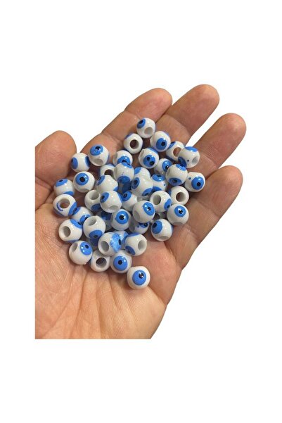 Flea Market سلسلة خاصة خرز مكرامية بيضاء - خرز خروف - خرز للزينة - ( 50 قطعة ...