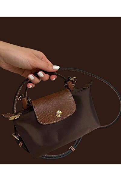 FND Τσάντα χεριού και ώμου Καφέ Μίνι Καφέ Le Pliage