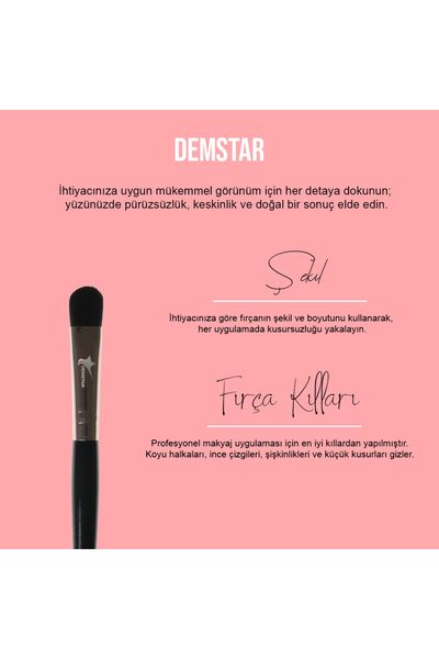 Demstar Βούρτσα μακιγιάζ High Hold Flat Concealer - Σειρά επαγγελματικών πινέλων μακιγιάζ No:11