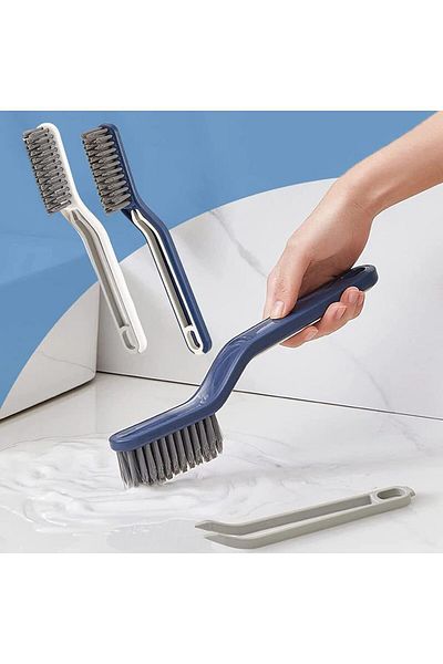 NesShine 1 Piece Kitchen, Bathroom, Balcony Cleaning Brush with Tweezers and Hard Tips