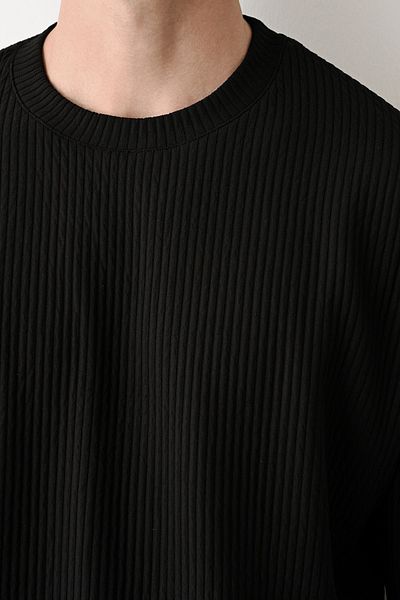 İLKCET MODA Ανδρικό φούτερ με ραβδώσεις Oversize - Άνετη εφαρμογή