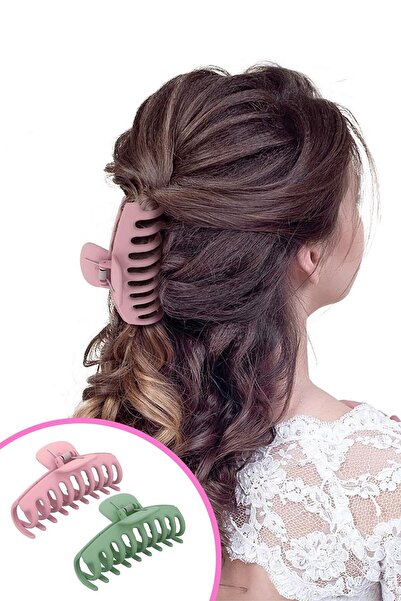 Monalisa Mandal Toka Seti Pembe –yeşil 2’li Mat Renk Büyük Boy Xl Kaydırmaz