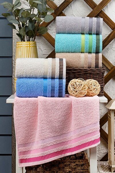 SARİNA renkli bir dünya HOPE 6'LI 50X90 CM EL - YÜZ HAVLU SETİ