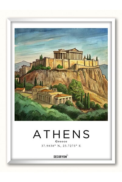 Athens, Greece Poster Duvar Tablosu (Çerçeveli / Çerçevesiz)