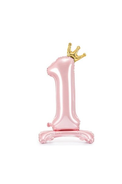 Öztürkpartievi 34Inch Pink Crowned Number Balloon