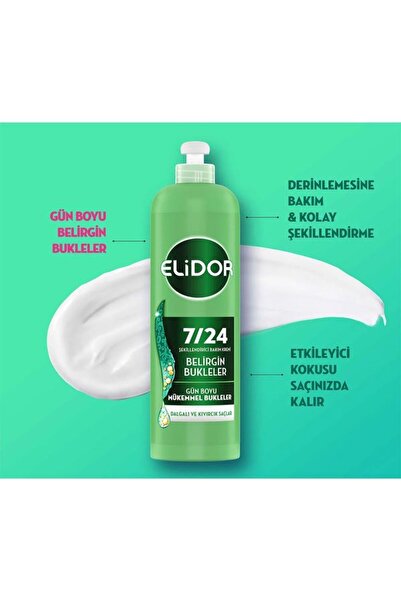 Elidor Marka: Bakım Kremi 7 - 24 Belirgin Bukleler 240ml. Yeni Ambalaj Saç Kremi