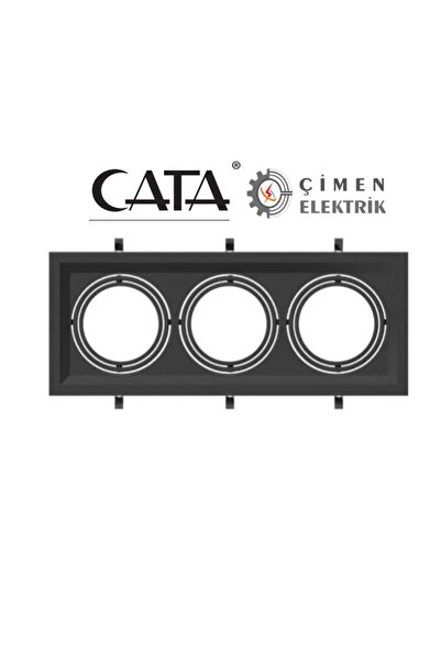 Cata CT 5020 Pars Siyah 3'lü Spot Kasası