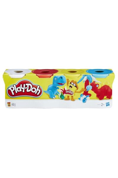 Play Doh Oyun Hamuru 4'lü Set Klasik Renkli 13 Parça Kalıp Merdaneli Şekilli Kalıp Seti Hediyeli 448 gr