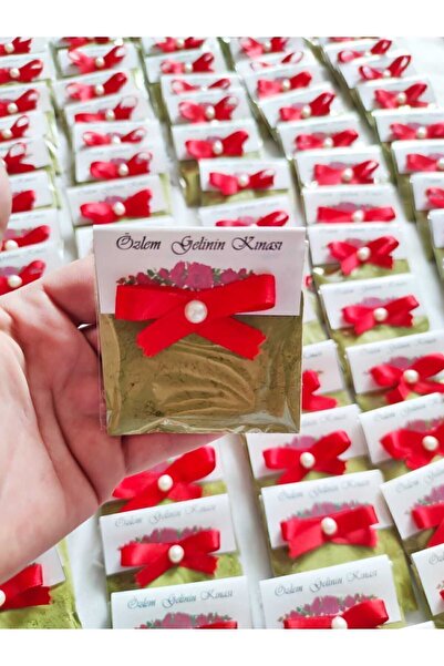 7nisan 50 Adet Kına Paketi/ Kişiye Özel Dağıtmalık Hediyelik Kına Gecesi 6 Ay...