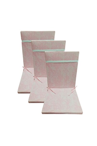 GÜLLÜCE HOME 3'lü sünger dolgulu*fermuarlı*arkalıklı*sandalye minderi