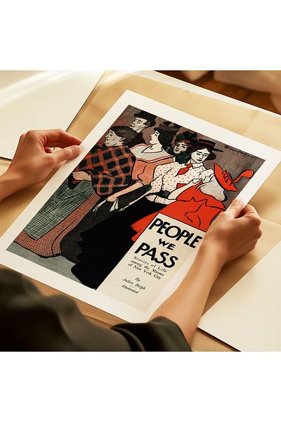 ARTHOUSECOLLECTIVE Edward Penfield - People We Pass - Poster fără încadrare în dimensiuni de tablă