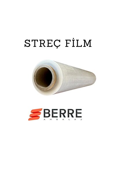 BERRE AMBALAJ Palet Streç Film 17 Mikron 50 Cm 130 Metre 1 Adet Masura Dahil 1.4 Kg Masura:400 G
