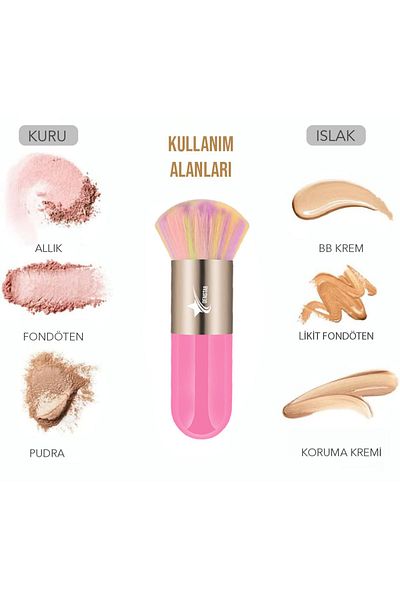 Demstar Επαγγελματικό πινέλο μακιγιάζ Kabuki Foundation και Blush - Luxury RS