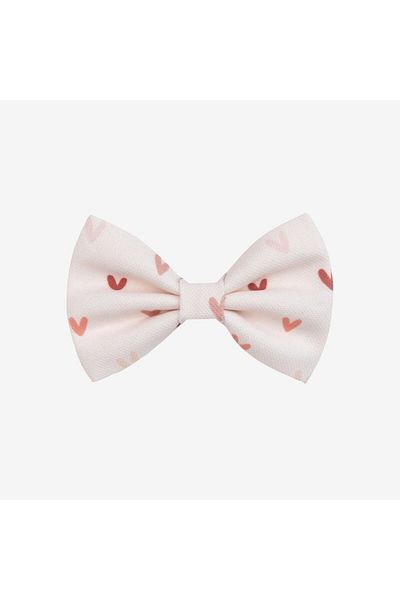 Lusi Doog Pink and Red Dog Bow Tie with Heart Set of 2 - Bow Tie Only Collar Not Included