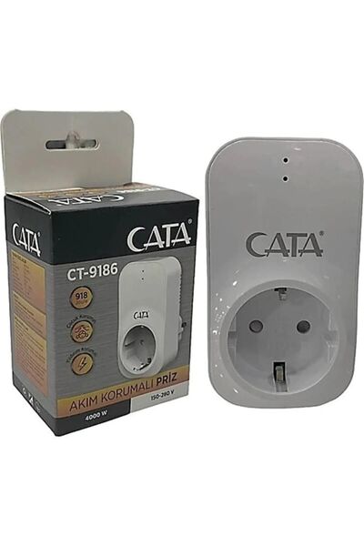 Cata Akım Korumalı Tekli Topraklı Priz Ct9186