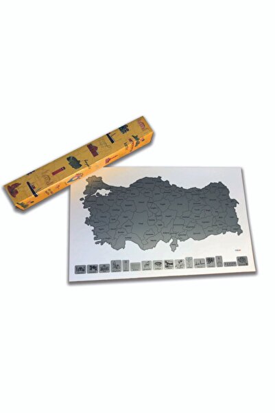 MapofX Gez-kazı Türkiye Haritası - Kazınabilir Harita