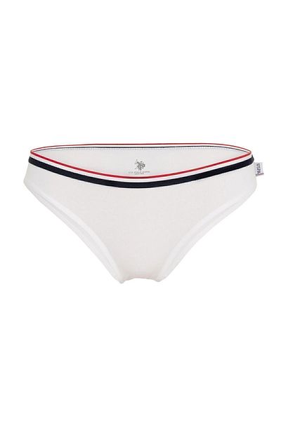 U.S. Polo Assn. Women's Cotton 3 Pack Gray - Blue - White Slip Panties