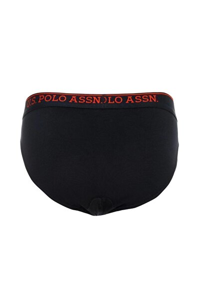 U.S. Polo Assn. Erkek Likralı Pamuklu 3'lü Paket Lacivert - Antrasit - Siyah Slip Külot
