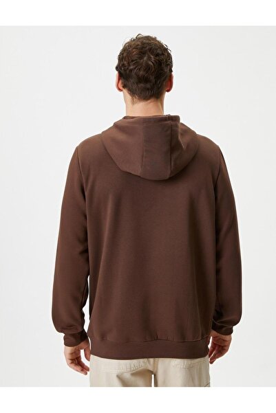 Koton Суитшърт с качулка и слоган - с кенгуру джоб