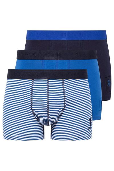 U.S. Polo Assn. Ανδρικά 3 Πακέτα Πολύχρωμα Βαμβακερά Μπόξερ Lycra