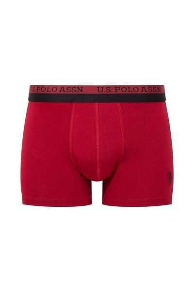 U.S. Polo Assn. Men's 3-Pack Modal Lycra Cotton Claret Red & Black Boxers