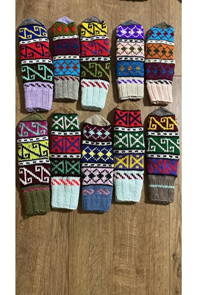 MESKSTORE 10 جوارب قصيرة محبوكة يدويًا