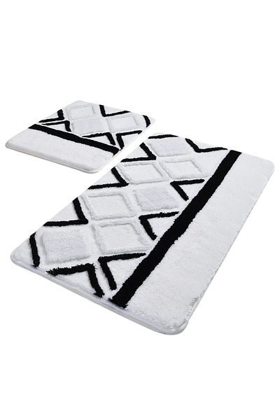 Chilai Home Jane White Acrylic Σετ 2 τεμαχίων - Μοκέτα μπάνιου και πατάκια τουαλέτας
