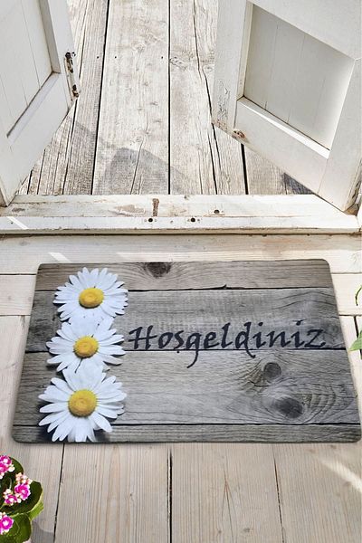 Chilai Home Threedaısy Custom Design Inside and Outside PVC Door Front Mats